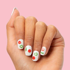 White Chrome - Press-On | Extra Short | Squoval