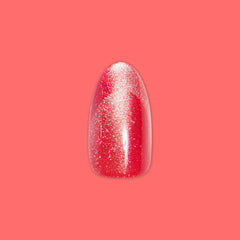 Red Illusion Velvet French - Press On | Medium | Almond