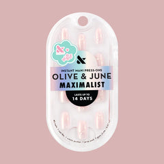 Pink Bubble Pearlescent - Press-On | Short | Round