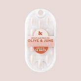 Pure White Syrup Gradient - Press-On | Medium | Oval