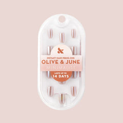 Taupe Jelly Chrome - Press-On | Extra Short | Squoval